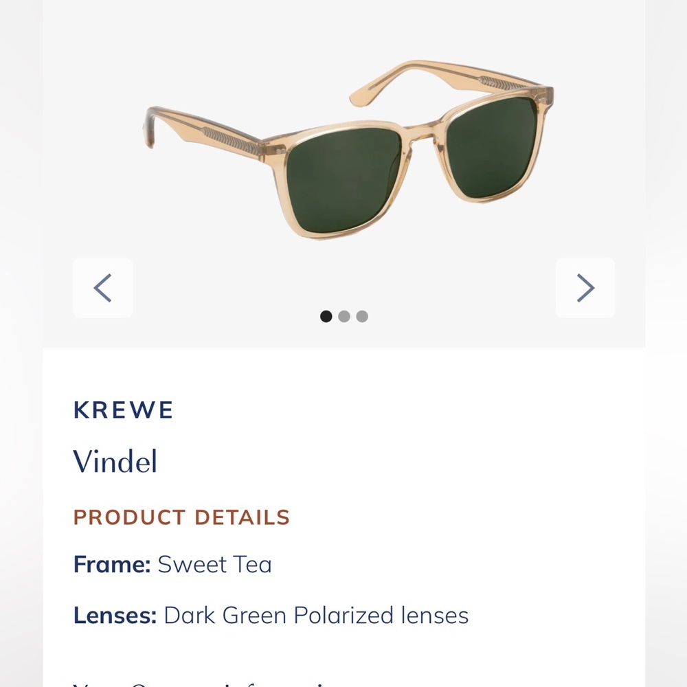Men’s Krewe Vindel Sunglasses New Sweet Tea - Picture 9 of 9